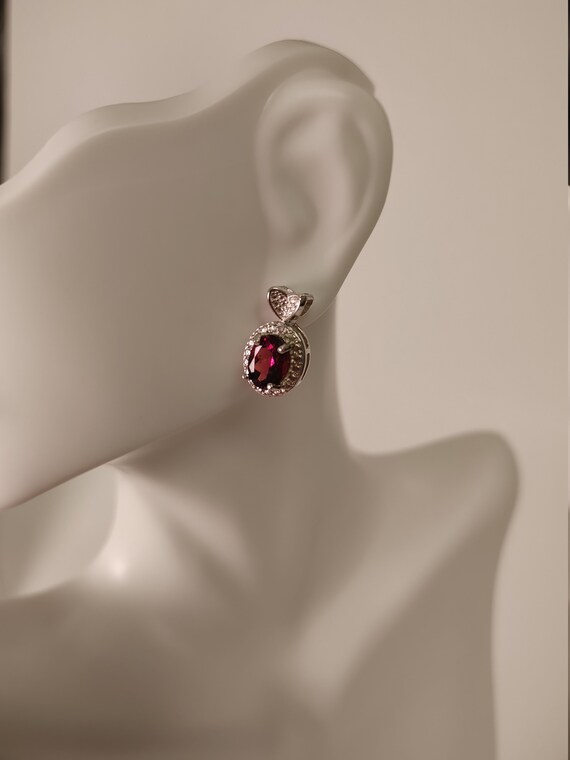 Sterling silver garnet earrings