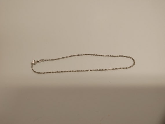 Sterling silver wheat anklet - image 2