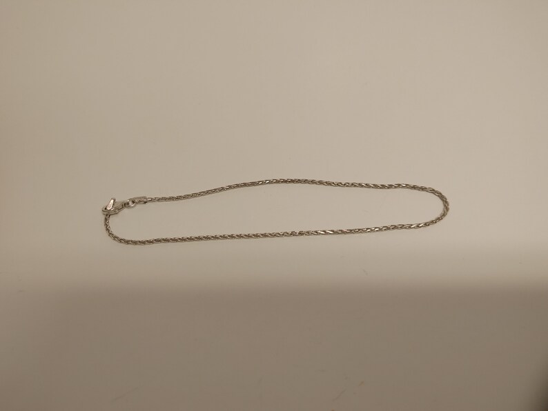 Sterling silver wheat anklet image 2