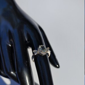 Green amethyst and diamond ring