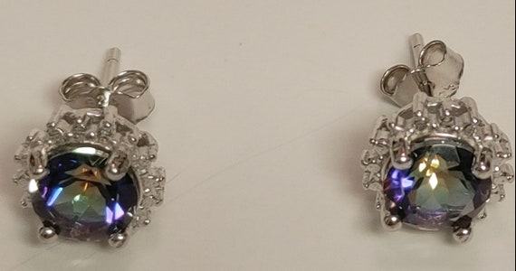 Mystic quartz sterling silver earrings - image 3