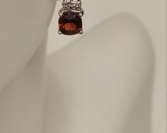 Sterling silver garnet earrings