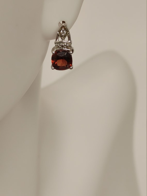 Sterling silver garnet earrings