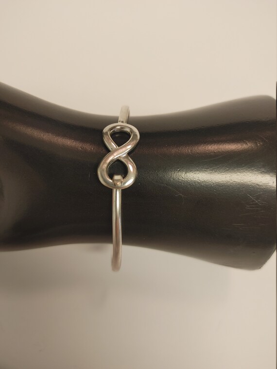 Sterling silver infinity hook bracelet - image 2