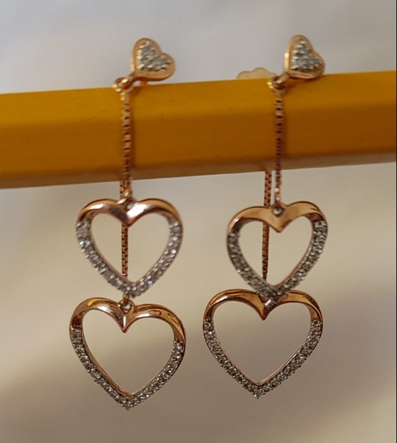 Heart dangle earrings - image 1