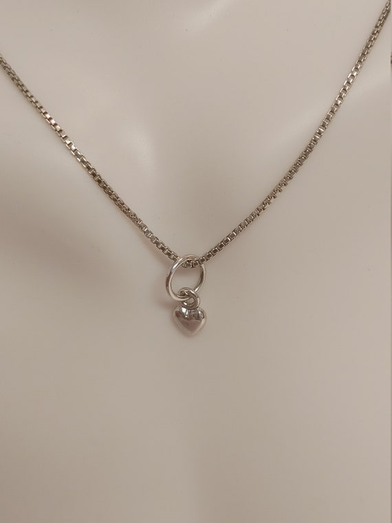 Sterling silver tiny heart pendant - image 1