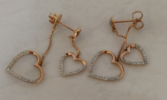 Heart dangle earrings - image 2