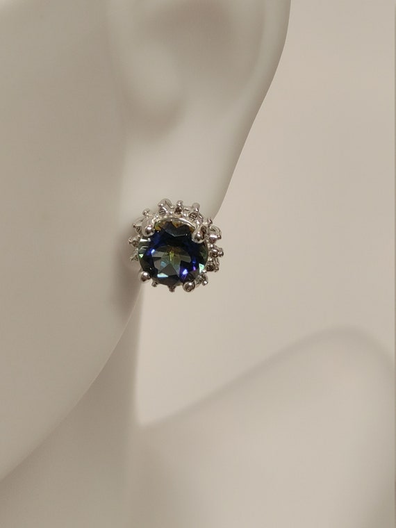 Mystic quartz sterling silver earrings - image 1