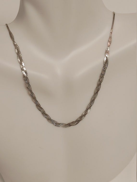 Sterling silver braided necklace