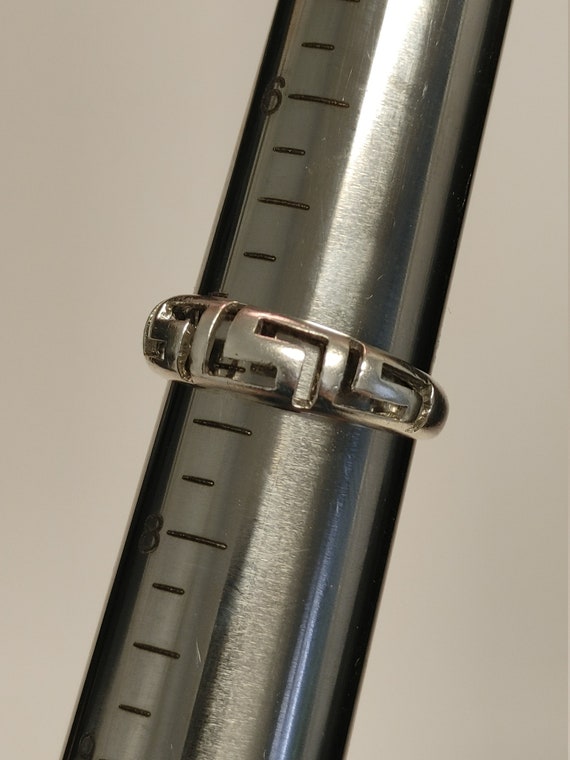 Sterling silver band with design