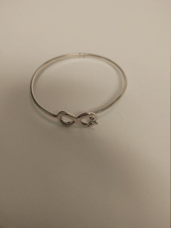 Sterling silver infinity hook bracelet