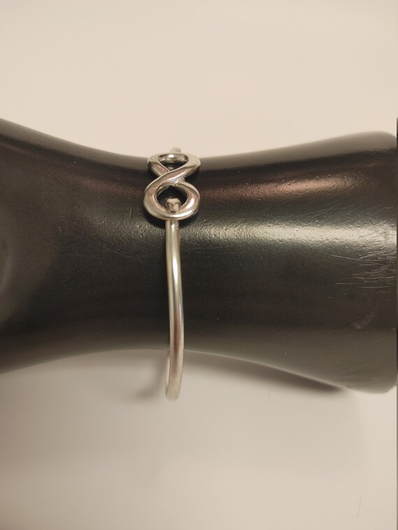 Sterling silver infinity hook bracelet - image 3