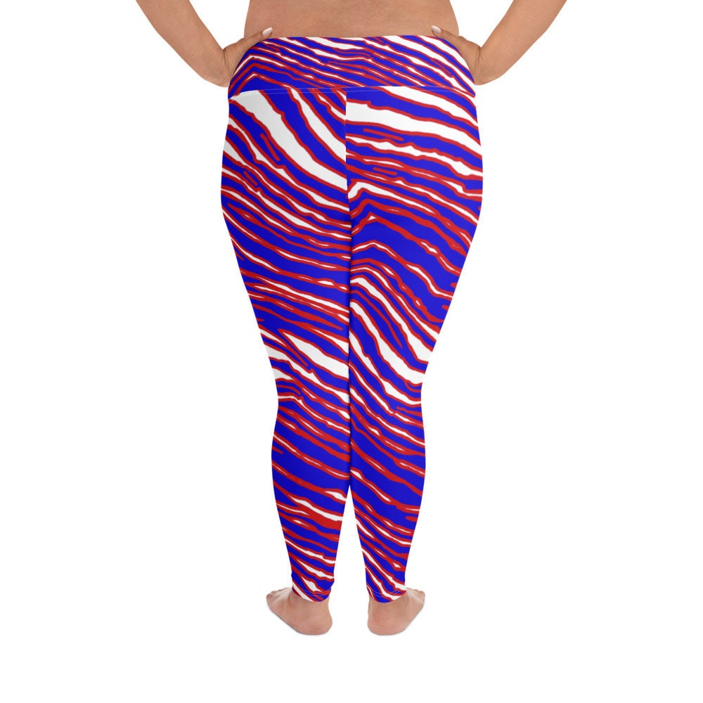 Buffalo Football All over Print Plus Size Red and Blue Zebra