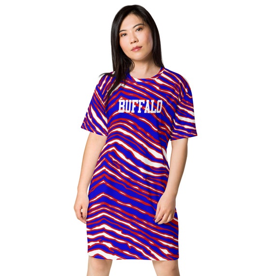 Buffalo gestreiftes T-Shirt Kleid, blau und rot gestreiftes Buffalo  Football Kleid - Etsy Schweiz