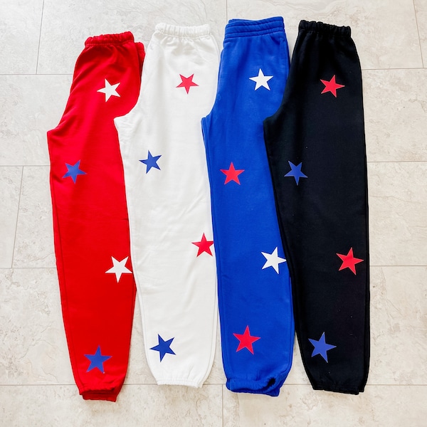 Custom Buffalo Football Stars Lounge Pants Multiple colors starred sweat pants