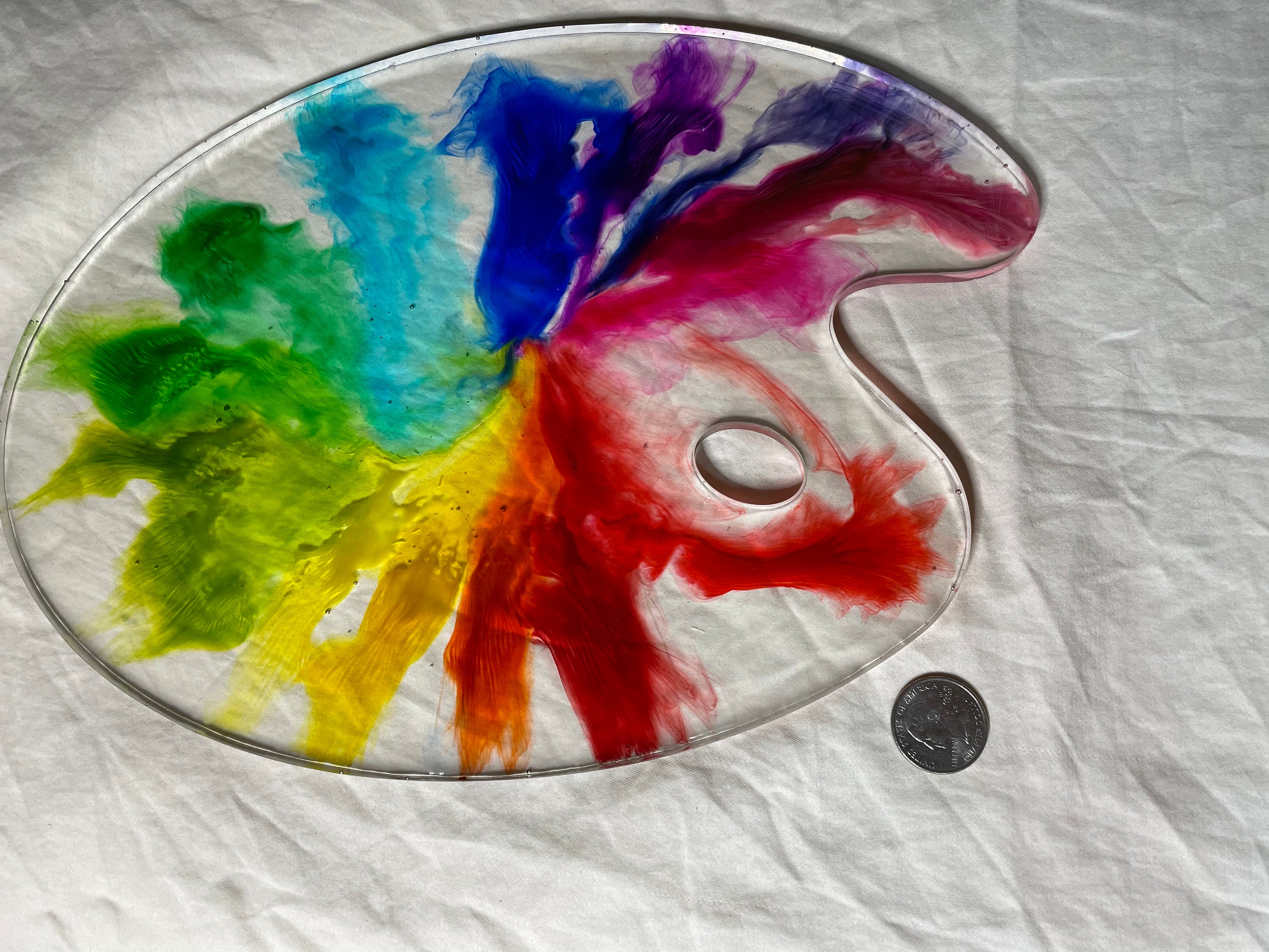 CUSTOMIZABLE Fluid Ink Epoxy Resin Art Palette Shaped | Etsy