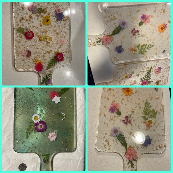 CUSTOMIZABLE Dried Flower Epoxy Resin Decorative Board Etsy