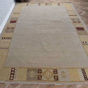 6x10 ft Large Rug, Turkish Rug, Vintage Rug, Anatolian Rugs, Rugs For Living Room, 6x9.1 ft Brown Rug, Decorative Rug, Large Wool Rug,