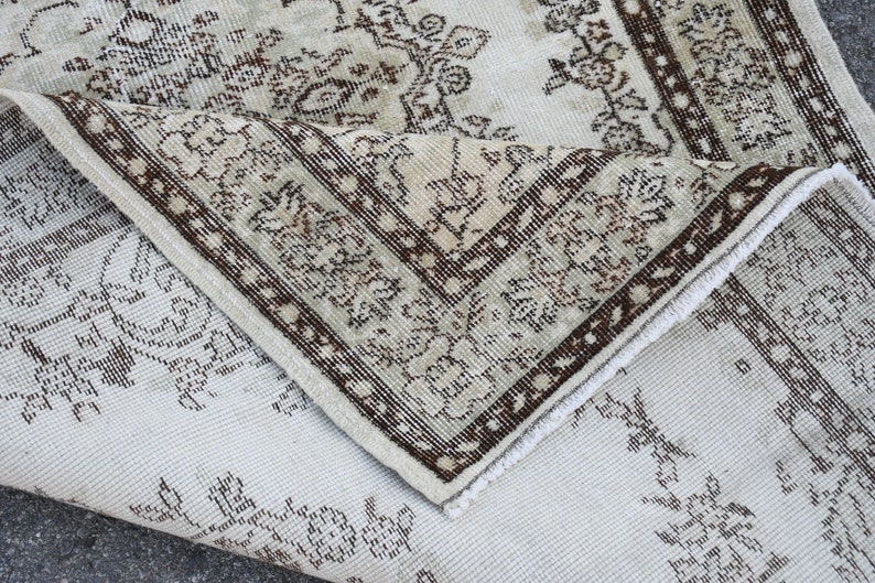 Vintage Rug 49x80 Inches Brown Carpet Organic Floor Carpet Outdoor Rug Home Decor Rug Indoor Rugs 1357 Area Rug Turkish Rug
