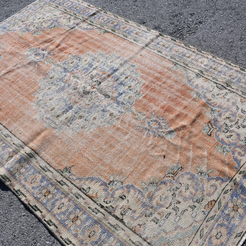 Vintage Rug, Turkish Rug, Area Rug, Oushak Carpet, 58x91 Inches Beige Carpet, Handmade Indoor Rug, Decorative shops Floor Carpet, 1307