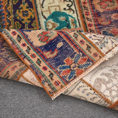 Turkish Rug, Vintage Rug, Runner Carpet, Home Decor Carpet, 37x99 inches Blue shops Rug, Turkey Corridor Carpet, Bohemian Kitchen Rug, 5695