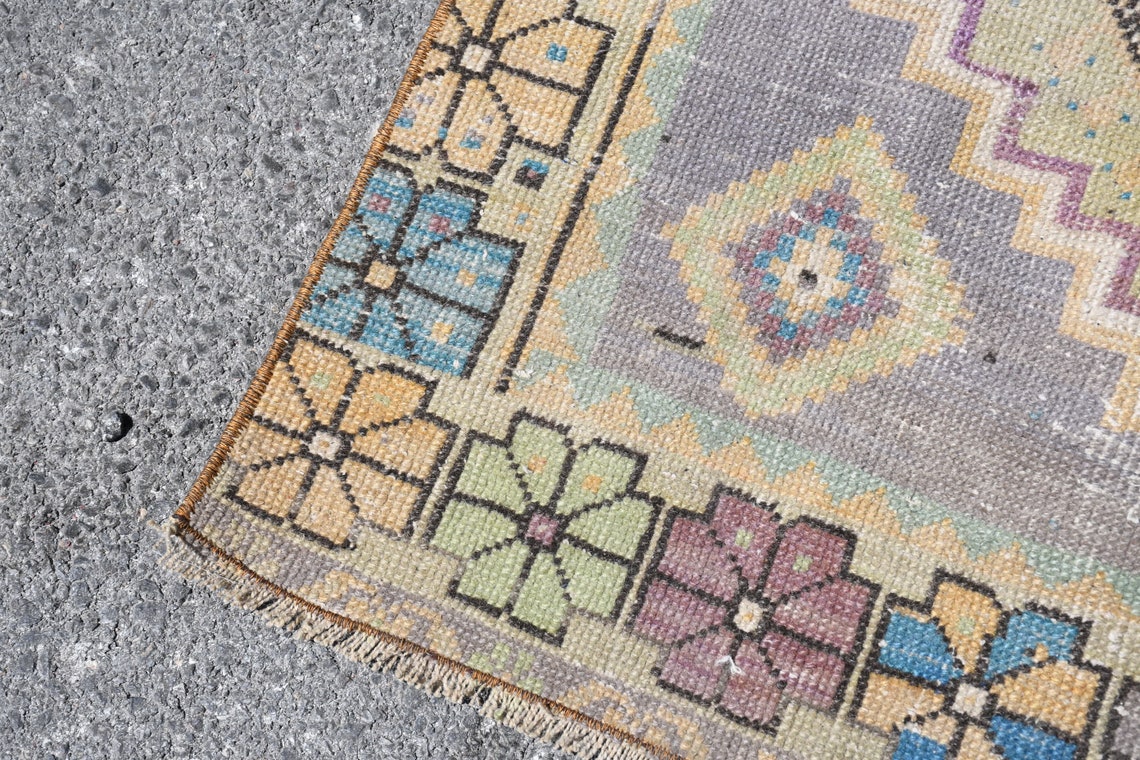 Türkischer Teppich Akzent Teppich Vintage Teppich Antiker | Etsy