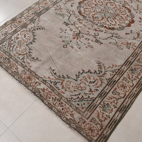 Turkish Rug, Vintage shops Rug, Large Rug, Antique Rug, 61x99 Inc Gray Carpet, Handwoven Salon Rugs, Tribal Oversize Rugs, 828