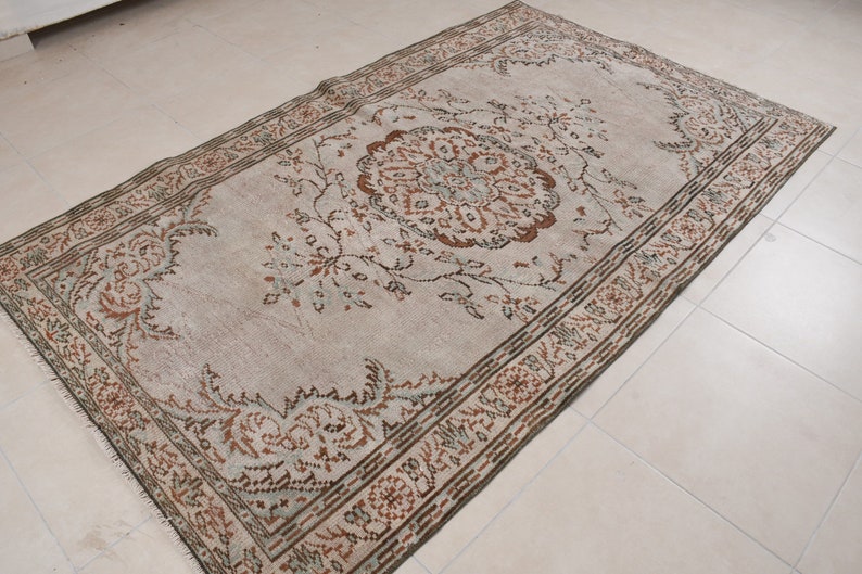 Turkish Rug, Vintage shops Rug, Large Rug, Antique Rug, 61x99 Inc Gray Carpet, Handwoven Salon Rugs, Tribal Oversize Rugs, 828