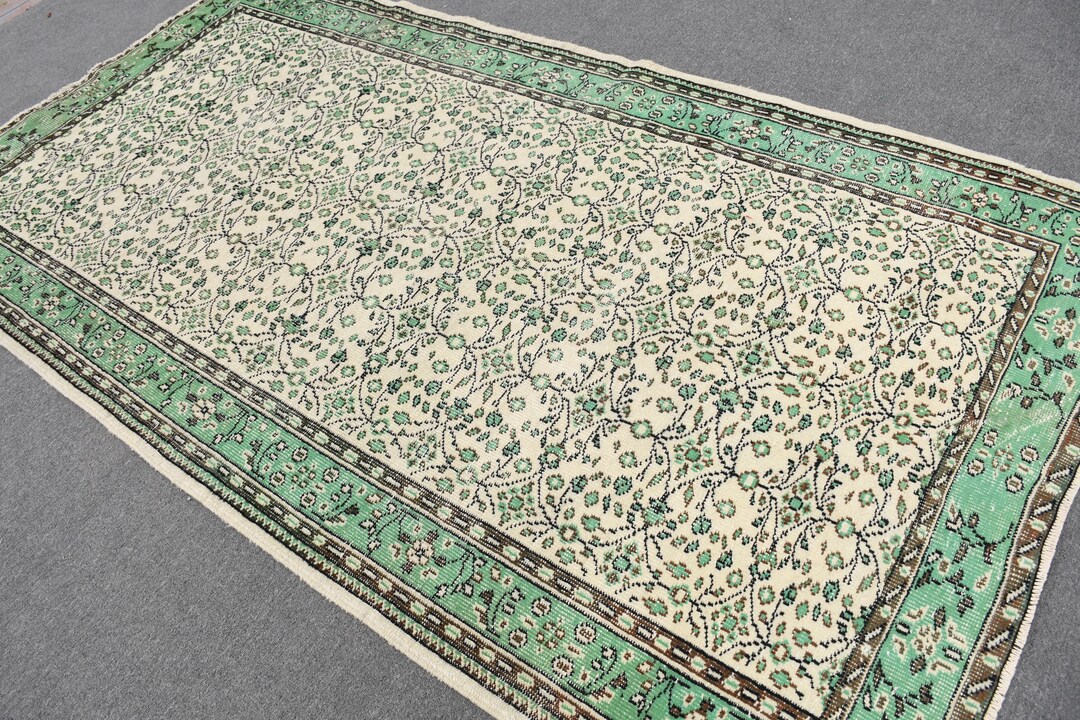 Vintage Rug, Large Carpet, Turkish Rug, Oushak Carpet, 60x110 Inches ...