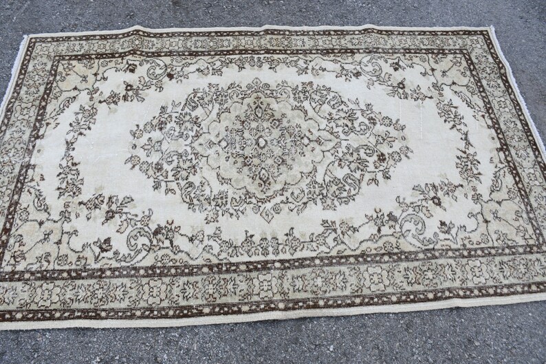 Vintage Rug 49x80 Inches Brown Carpet Organic Floor Carpet Outdoor Rug Home Decor Rug Indoor Rugs 1357 Area Rug Turkish Rug