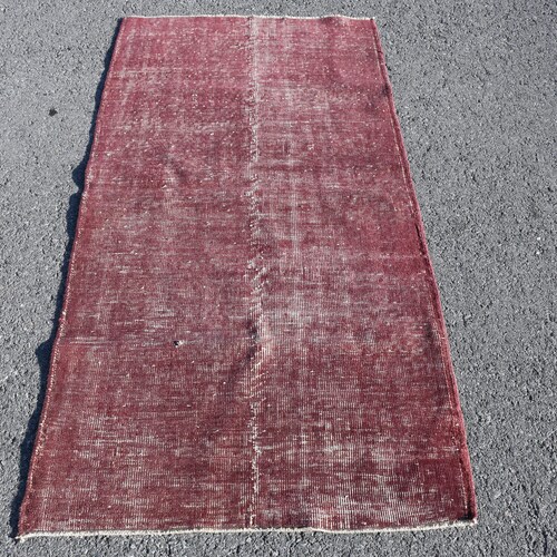 Accent Carpet, Vintage Rug, Turkish Rug, Oushak Rug, 36x71 Inches Red Rug, orders Anatolian Entry Rug, Office Rug, Bedroom Rugs, 1362