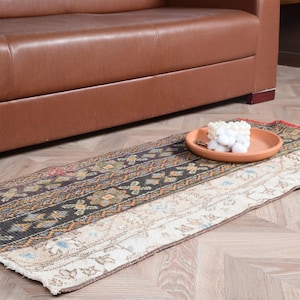 Colorful Turkish Door Mat, 2x4ft, Vintage Style, Intricate Pattern with Rich Colors, Perfect for Home Décor, Handmade Rug