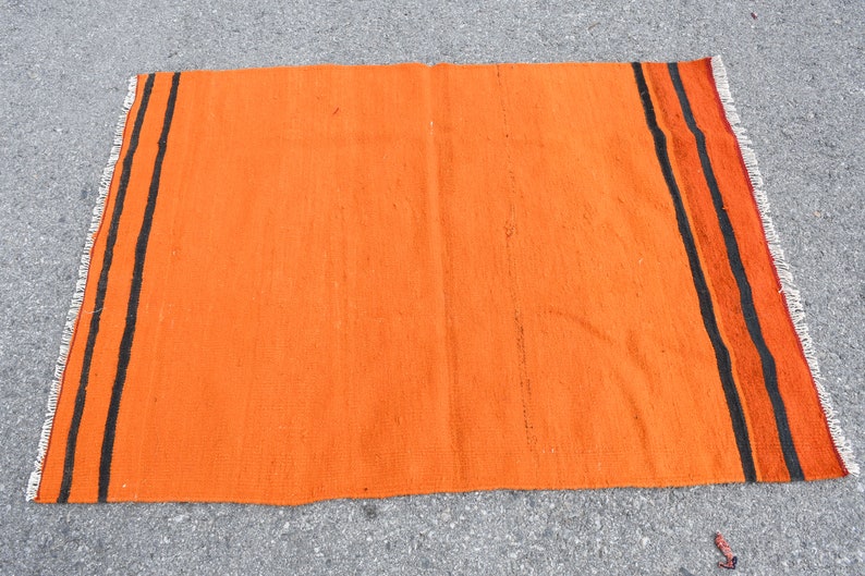 Turkish Kilim, Accent Kilim, Vintage Kilim, Oushak Kilim, 42x55 Inches