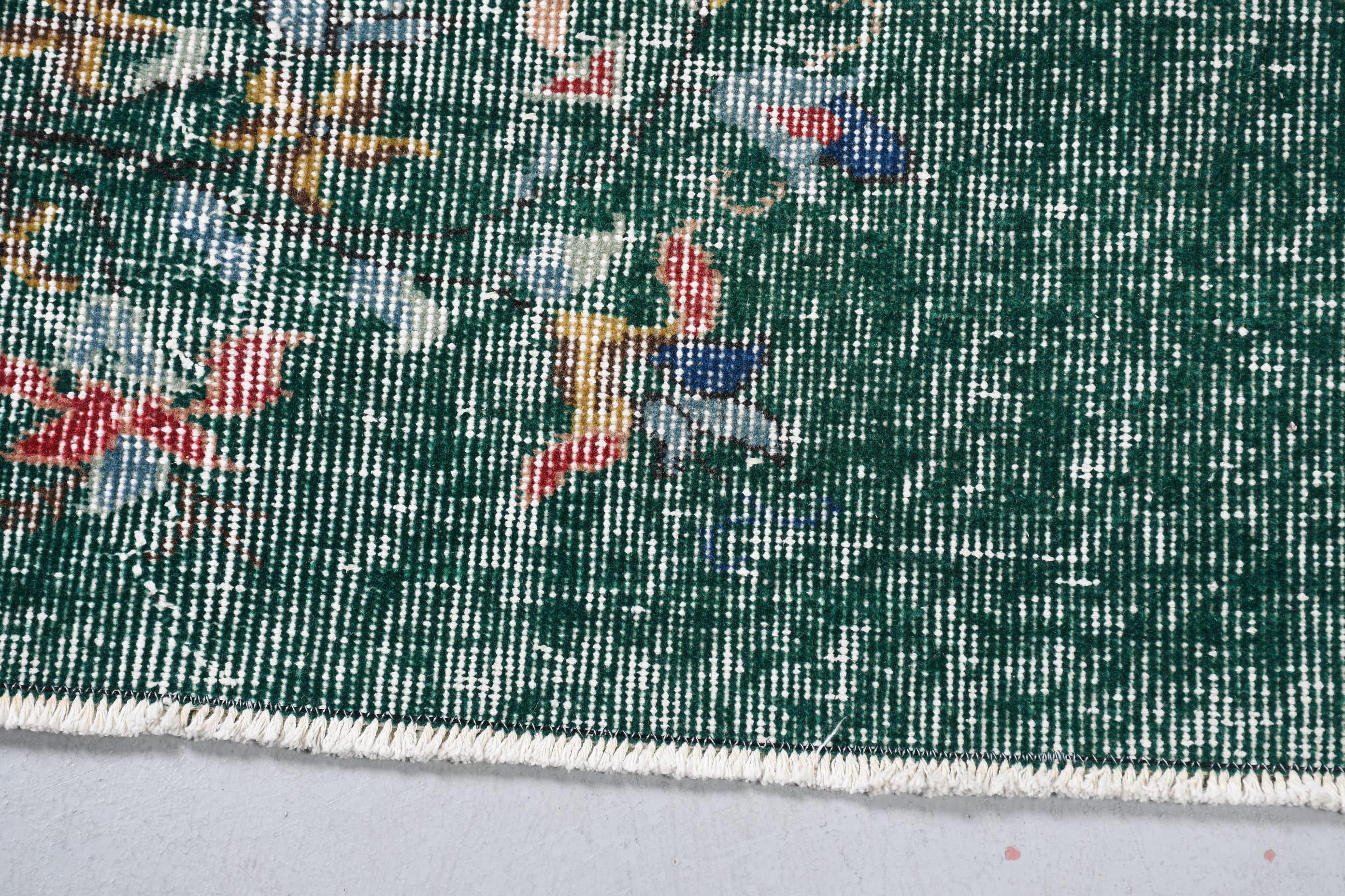 トルコ　ヴィンテージラグ　大判　グリーン　フローラル トルコ ヴィンテージラグ グリーン フローラル トルコ ヴィンテージ