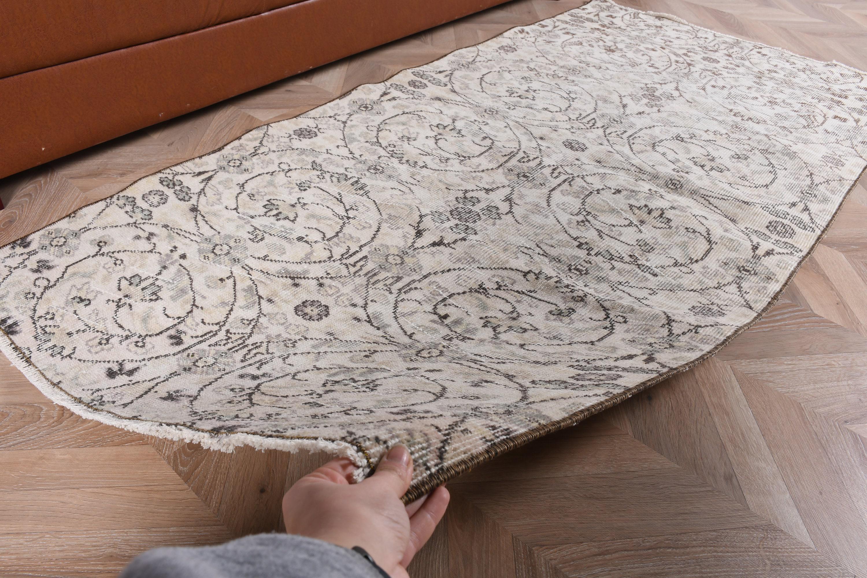 Vintage Turkish Rug, Handmade Area Carpet, 95x191cm, 3x6ft