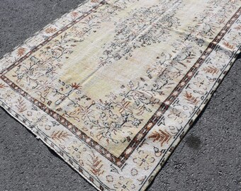 Large Carpet, Turkish Rug, Vintage Rug, Antique Rug, 70x113 Inches