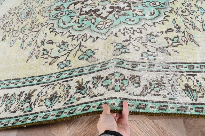 Area Rug Turkish Vintage Anatolian Rugs for Dining Room 4.9x7.6 Ft