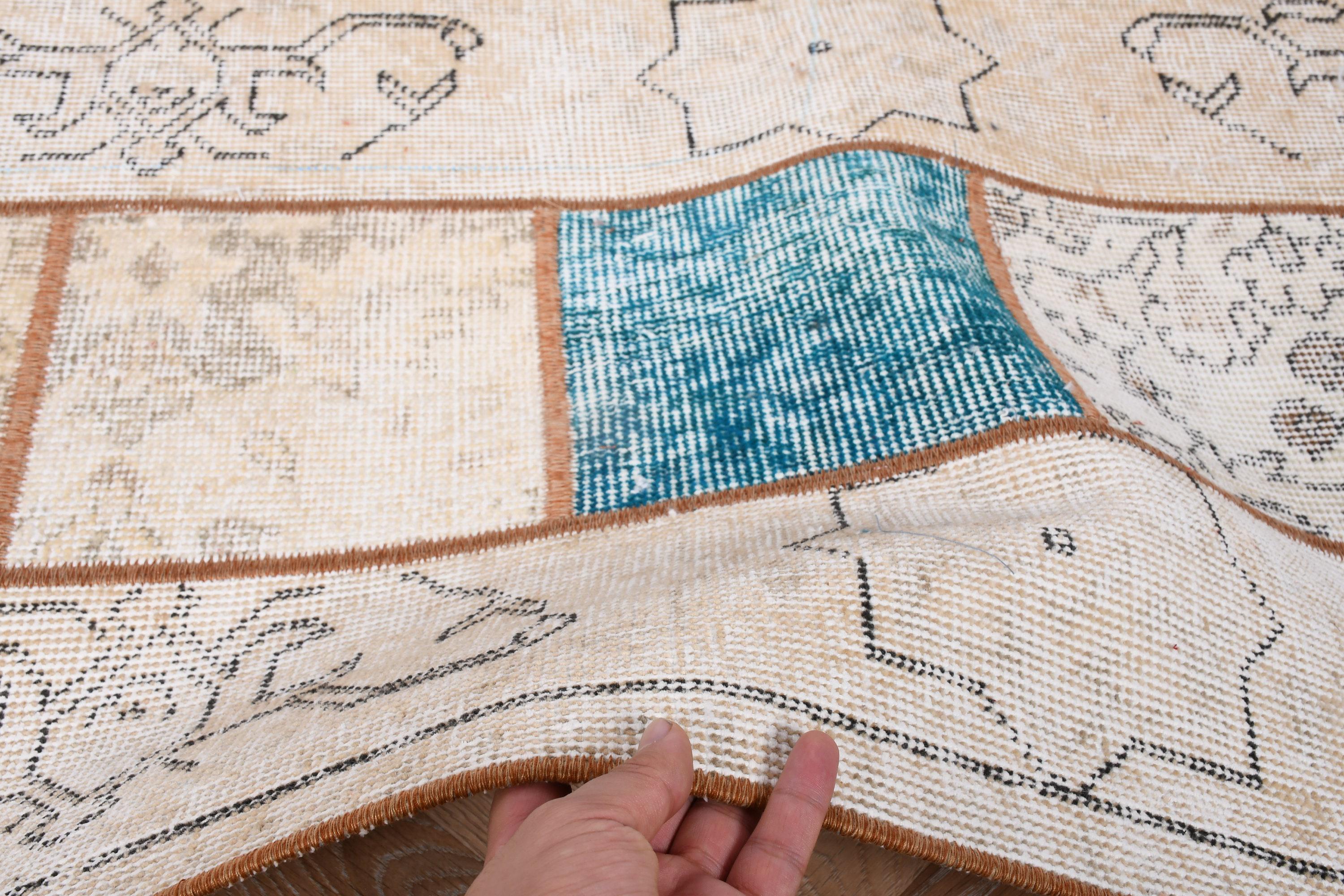 トルコ絨毯 パッチワーク ヴィンテージ アナトリア絨毯 玄関用 2 x 5