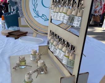 Wooden Display Counter for Car Air Freshener Bottle - Farmer Market Display counter