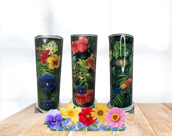 Tropical Tiger Tumbler Wrap: 20oz Skinny Tumbler Design (Digital Download)
