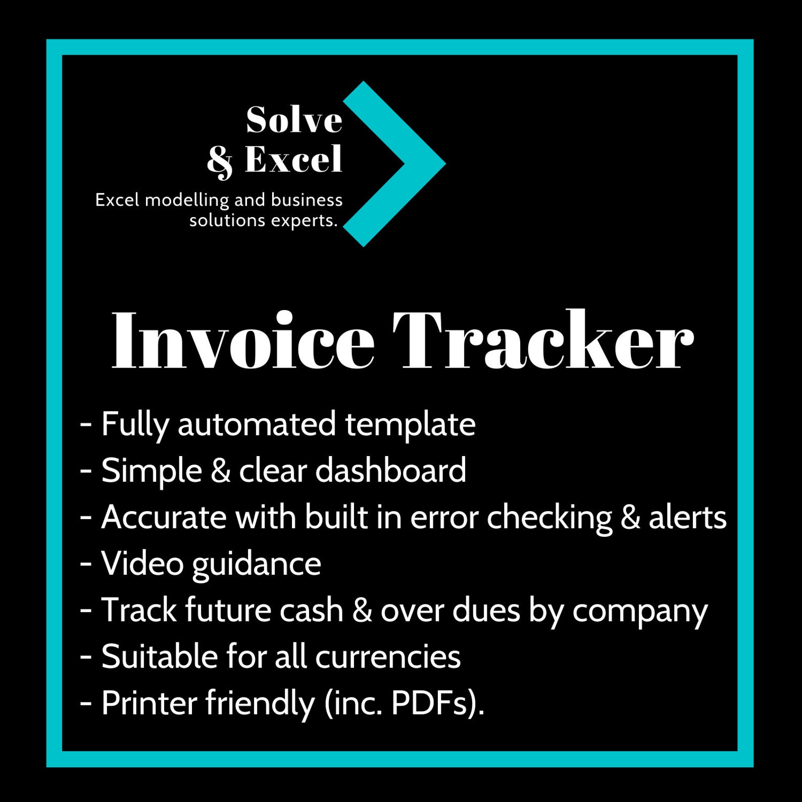 Automated Excel Invoice Tracker Template Etsy