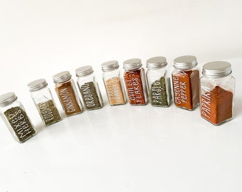 Spice jar labels • Kitchen • Organisation • Home • Vinyl • Stickers • Permanent • Water resistant • Cooking • Baking • Pantry • Larder