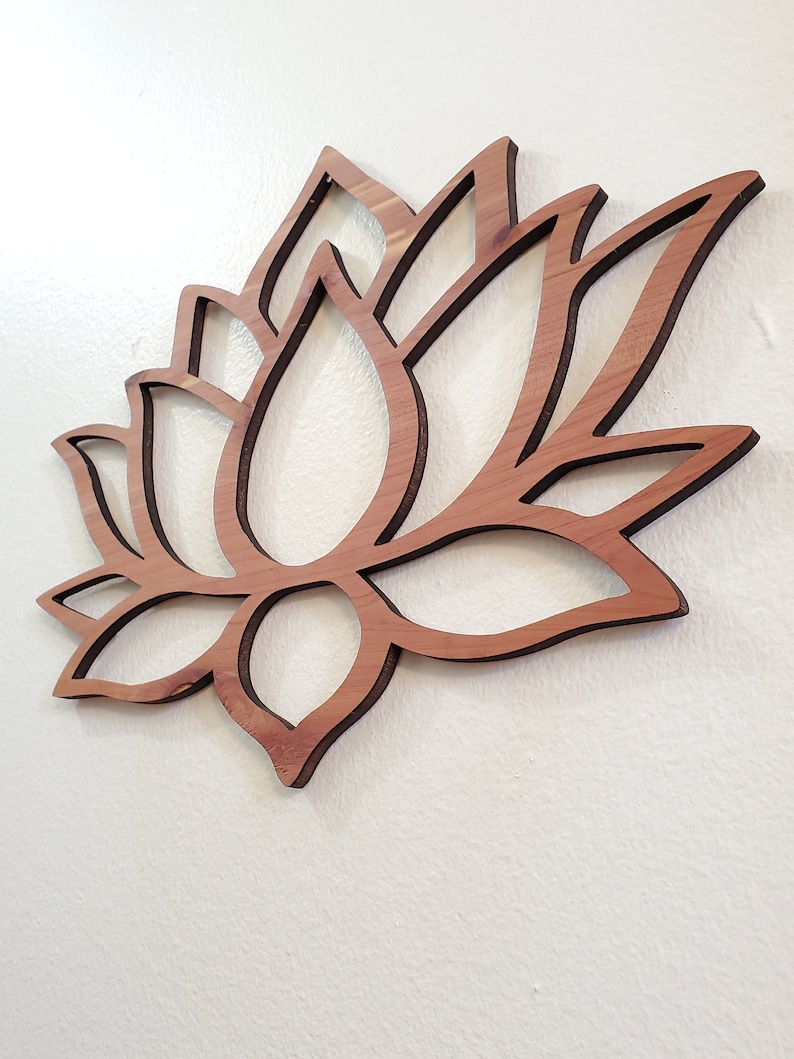 Lotus Flower Wall Art Lotus Flower Wall Hanging Home Decor Etsy