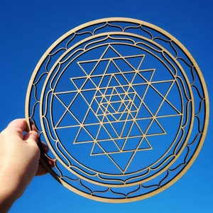 Sri Yantra Wall Art, Sacred Geometry, Meditation Tool