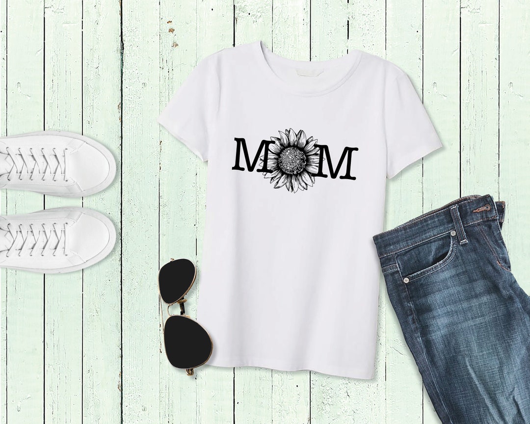 Mom Sunflower PNG PDF File T-shirt Design Clipart - Etsy