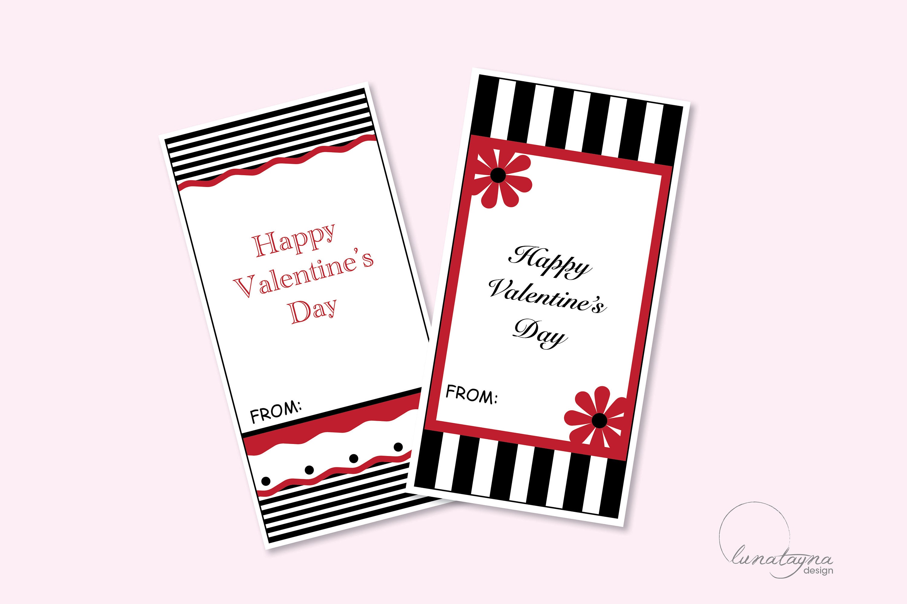 Printable Red and Black Valentine's Day Classroom Friendship ...