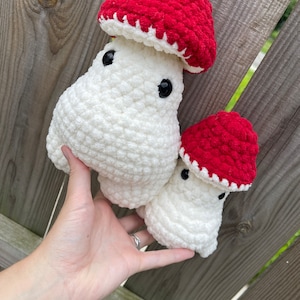 No Sew Chunky Mushroom Family / No Sew/ Crochet Pattern/ Beginner Friendly