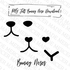 Bunny Nose-bundel viltdownload / amigurumi / vilten ogen / digitale download