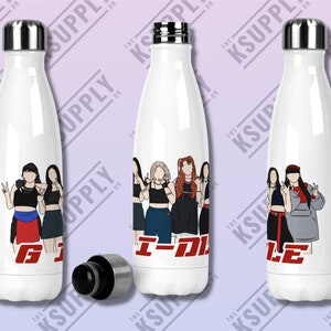 GIDLE Kpop Stainless Steel Water bottle, Kpop Merch, Kpop Gift Ideas, Kpop Fan, Metal Bottle, GIDLE Kpop, Kpop Bottle, gift Ideas, Everland