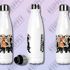 ENHYPEN Kpop Stainless Steel Water bottle, Kpop Merch, Kpop Gift Ideas, Kpop Fan, Metal Bottle, ENHYPEN Kpop, Kpop Bottle, gift Ideas